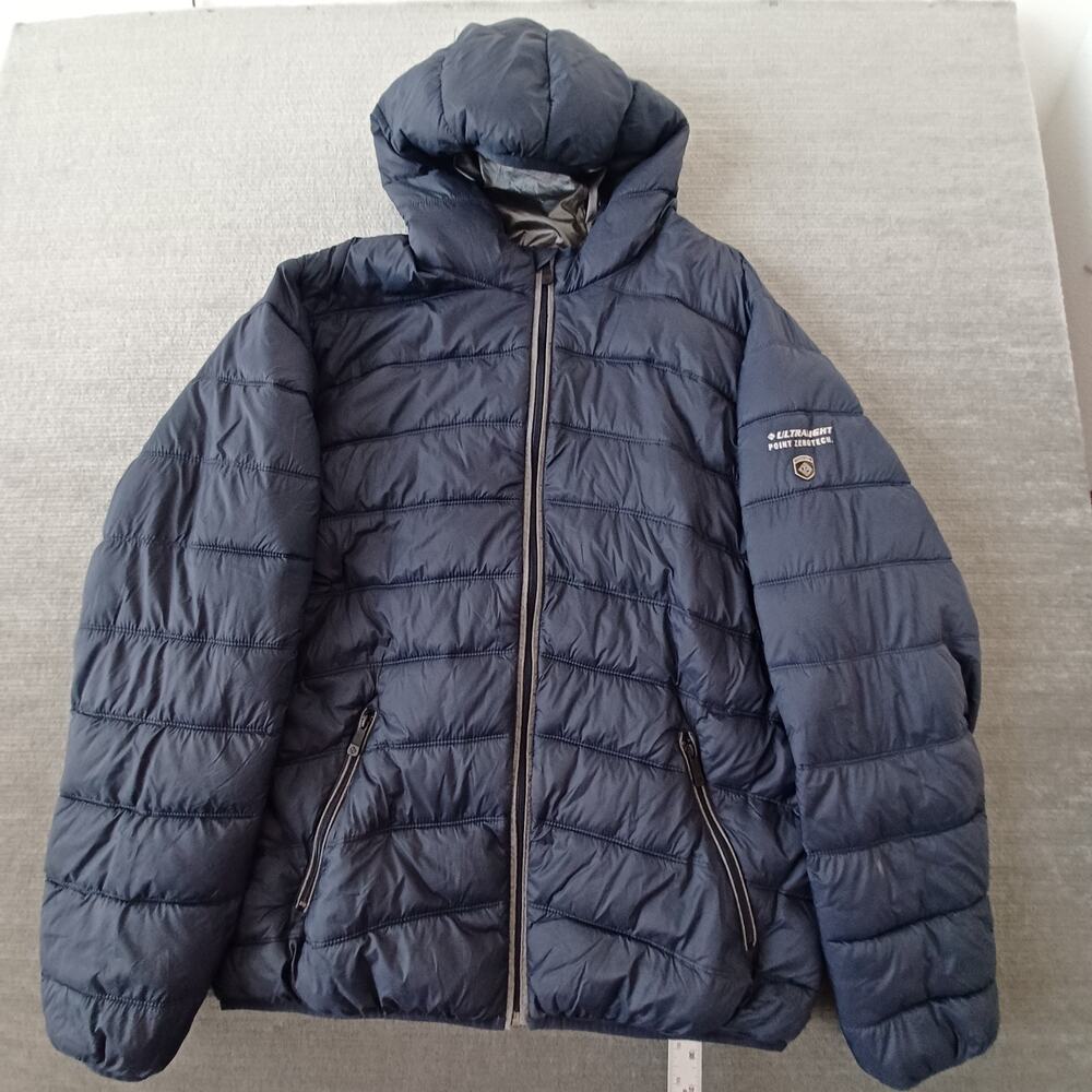Point Zero Beltline Iconic Ultralight Jacket Mens 3XL‎ Blue Full Zip Hood Hiking